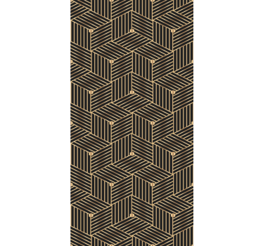 Rollo elegant Goldenes geometrisches dekomuster - TenStickers