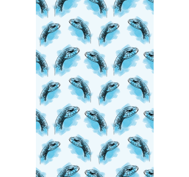 Rollo Fenster Tiere blaue schlangengesichter - TenStickers