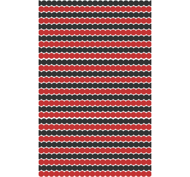 Rollo Fenster Muster rote und schwarze formen - TenStickers