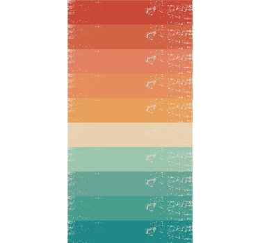 Vintage Rollo Retro gestreifter regenbogen - TenStickers