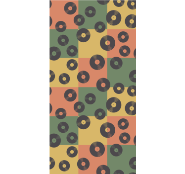Mehr Vintage Rollo Fenster retro-schallplatten - TenStickers