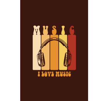 Rollo Fenster Spruch musikkopfhörer-design - TenStickers
