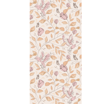 Blumen und Pflanzen Rollo Tulpenmuster beige Farben - TenStickers