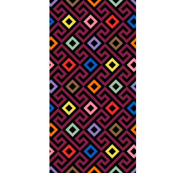Rollo fenster originell geometrisches diamantmuster - TenStickers