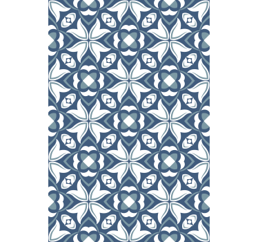 Fenster Rollo modern blaue stilvolle geometrische formen - TenStickers