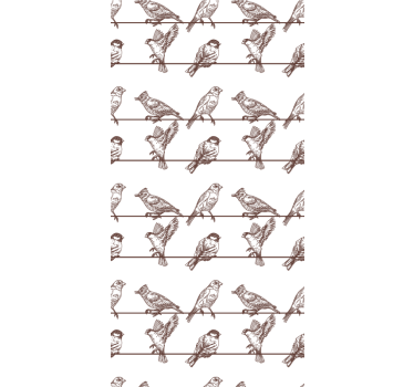 Rollo Fenster Blumen vogel auf gliedmaßen sitzend - TenStickers
