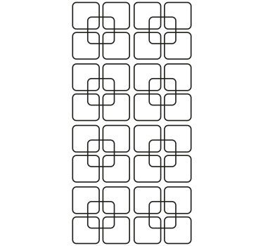 Fenster Rollo modern schwarz-weiße geometrische quadrate - TenStickers