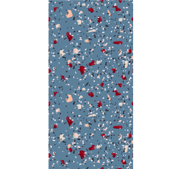 Rollo Fenster Muster blauer geometrischer terrazzo - TenStickers