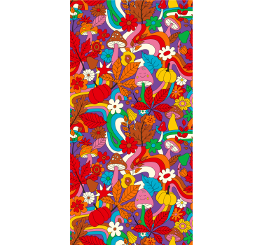 Rollo Fenster Spaß bunte pilzfantasie - TenStickers