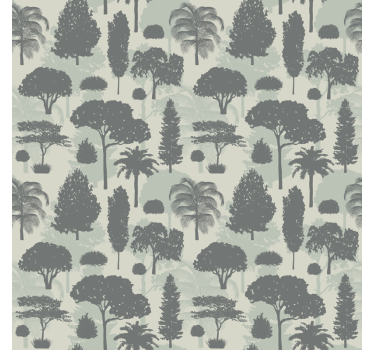 Rollo Fenster Baum silhouette waldmuster - TenStickers