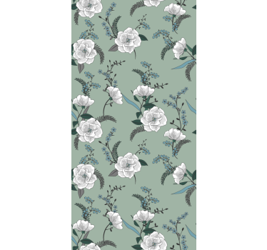 Rollo Fenster Blumen magnolien-blumenmuster - TenStickers