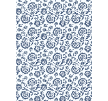 Rollo Fenster Blumen elegantes graues thema - TenStickers