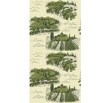 Rollo Fenster Blumen und Pflanzen weinberglandschaftsansicht - TenStickers