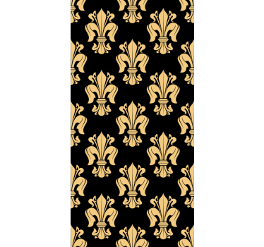 Rollo Fenster Elegant goldenes fleur-de-lis-muster - TenStickers