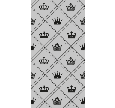Rollo Fenster Elegant kronenmusterdesign - TenStickers