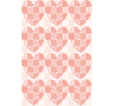 Rollo Fenster romantisch patchwork-herzmuster - TenStickers