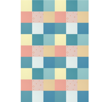 Textur und Muster Rollos Patchwork buntes retro-muster - TenStickers