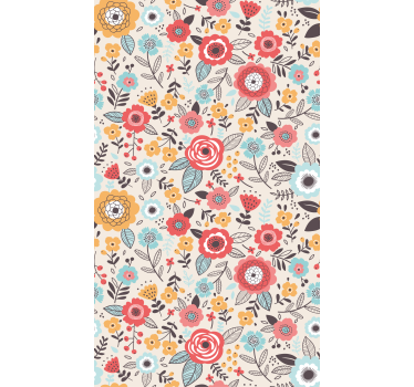 Rollo Fenster Blumen lebendiges botanisches arrangement - TenStickers