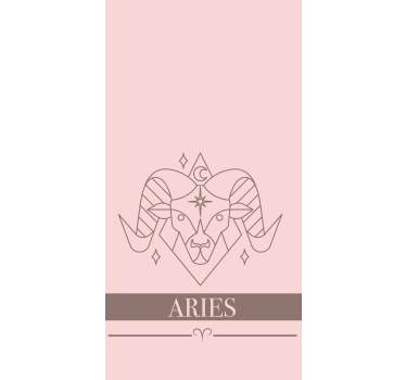 Ehe Rollos Widder rosa karte sternzeichen Design - TenStickers