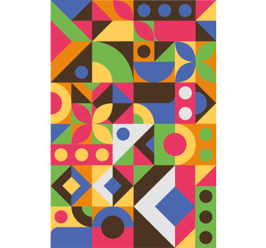 Rollo Wohnzimmer Farbenfroher abstrakter stil - TenStickers