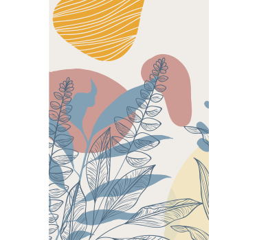 Rollo Fenster Blumen abstrakte blattmuster - TenStickers