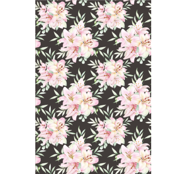 Rollo Fenster Blumen lilienmuster - TenStickers