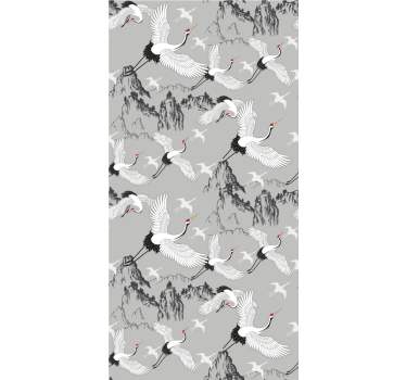 Rollo Fenster weitere Tiere elegante kräne und gipfel - TenStickers
