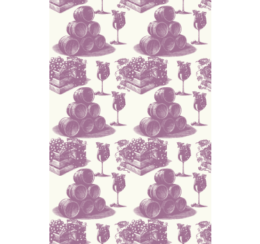 Rollo klassisch Französisches vintage-muster in violett - TenStickers