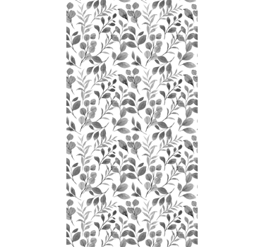 Rollo Fenster Blumen blattiges botanisches muster - TenStickers