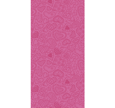 Rollo Fenster romantisch rosa herzen gemustert - TenStickers