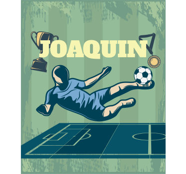 Fußball Rollos Fußball mit Namen - TenStickers