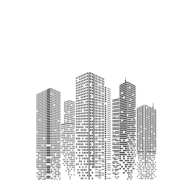 Rollo originell Skyline-büro - TenStickers