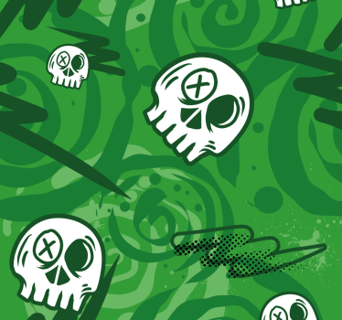 Rollos Jugendliche graffiti-schädel - TenStickers