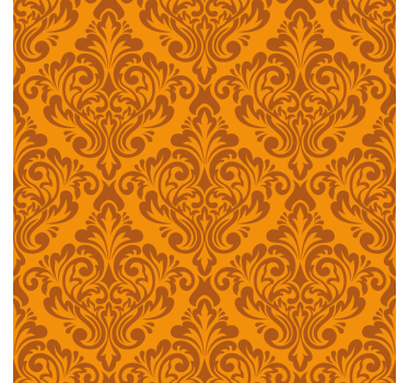 Rollos fürs Wohnzimmer vintager orangefarbener damast - TenStickers