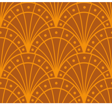 Rollos fürs Wohnzimmer elegantes orangefarbenes artdeco - TenStickers
