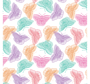 Rollos Schmetterlinge bunte silhouette - TenStickers