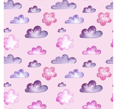 Rollo Fenster Wolken rosa muster - TenStickers