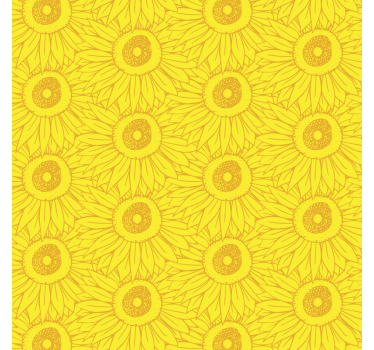 Sonnenblumen Muster Rollo Fenster gelb - TenStickers