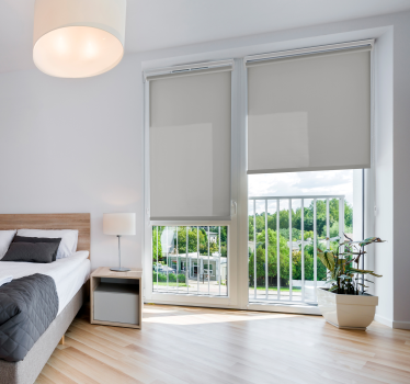 Rollo Wohnzimmer Einfarbiges Design Lichtdurchlässig Grau - TenStickers