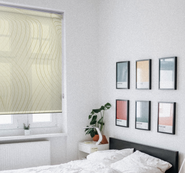 Rollo Fenster Wohnzimmer subtile wellenmuster - TenStickers