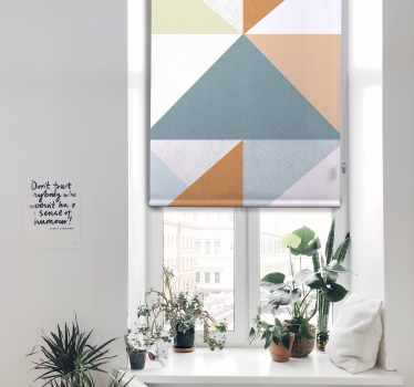 Fenster rollo modern mit geometrischem dreiecksmuster - TenStickers