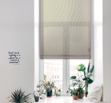 Rollo Fenster Wohnzimmer subtile wellenmuster - TenStickers