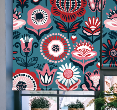 Blumen Rollo Dekoratives Muster - TenStickers