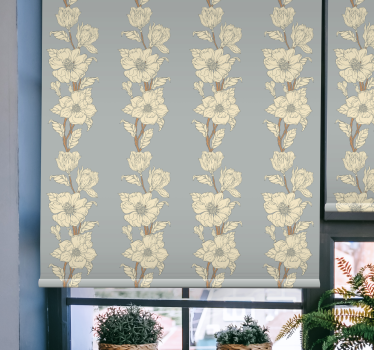 Blumen Rollo "neuer nostalgie-stil" magnolie - TenStickers
