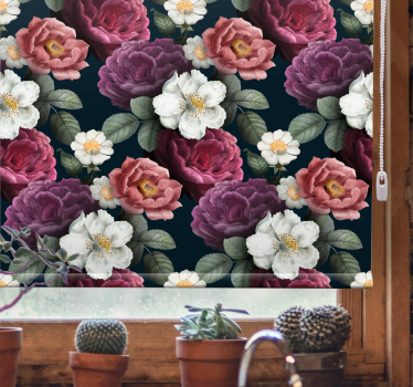 Blumen Rollo Weißes blütenblattmuster - TenStickers