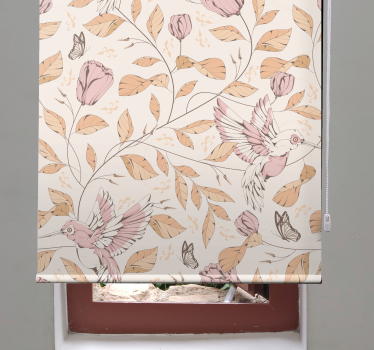 Blumen und Pflanzen Rollo Tulpenmuster beige Farben - TenStickers