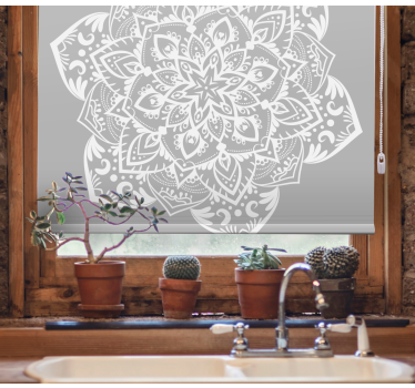 Ehe Rollos Graues minimalistisches mandala - TenStickers