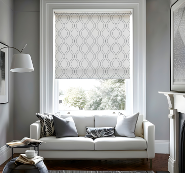 Rollo Fenster Elegant geschwungene linien - TenStickers