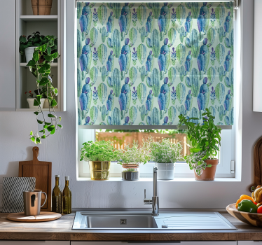 Rollo Fenster Kaktus botanischer stil - TenStickers