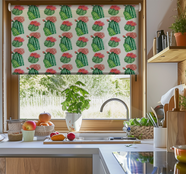 Rollo Fenster Kaktus wüste blumen - TenStickers
